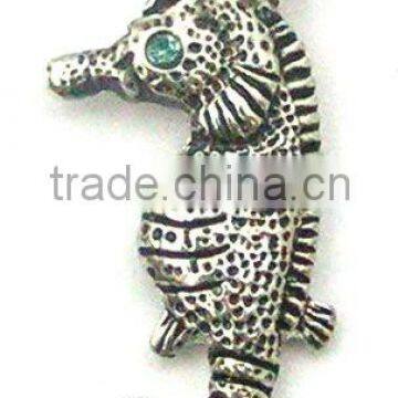 metal seahorse shape pendant necklace/ sea horse charms pendant,customized designs, ISO9001:2008 certified manufactory