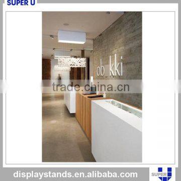 Customized Attractive White Reception Counter photo-6
