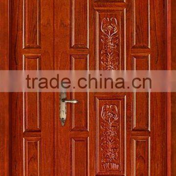 Main entry double solid wood master-subfile door YHA-1114