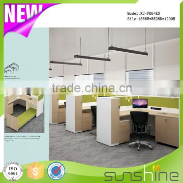 KU-FK6+K3 Hot Sale 3 Person Desk Manufacturers China