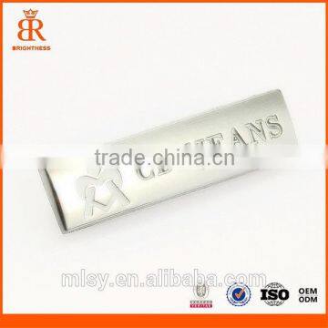 Fashion custom metal label metal brand logo label jeans metal label