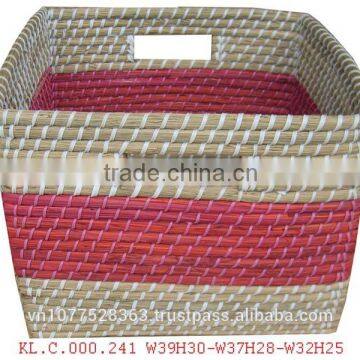 High quality best selling water hyacinth natural square basket from vietnam