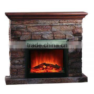 2015 Hot Sale Popular Polystone Mantel Electric Fireplace