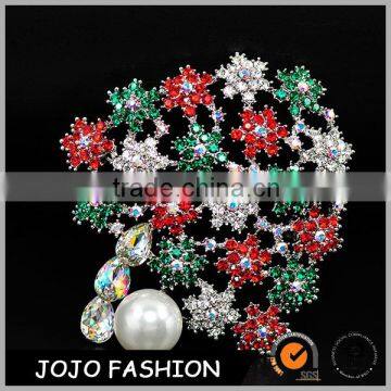 Special Design Fashion Jewelry crystals Jewelry Christmas Tree Brooch