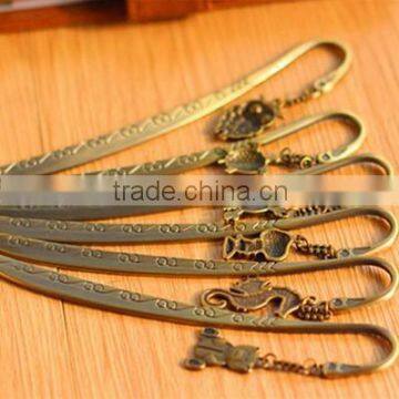 Wholesale metal 3D animals pendant bookmark decoration for promotion