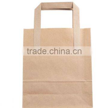 Flat handle kraft paper bag