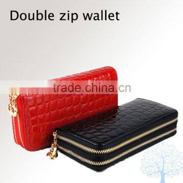 2016 SUMMER hot selling classical double zip wallet