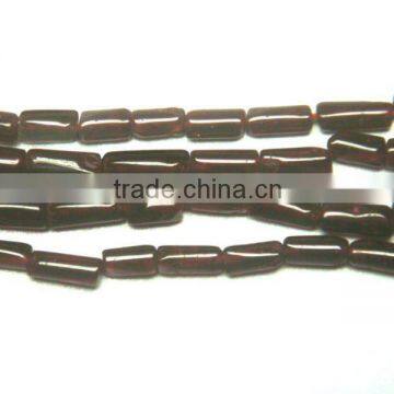 Garnet Smooth Tube Beads