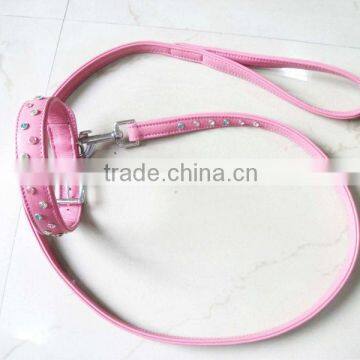 Wholesale Luxury Pink Rhinestone New Design Dog Leashes