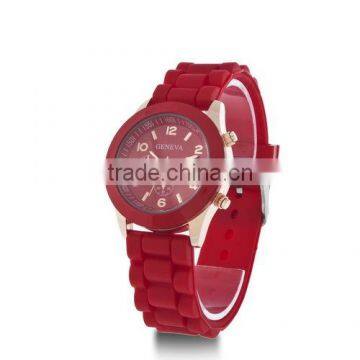 Silicone large wrist women watch colors girls jelly wrist watches clock ladies gift