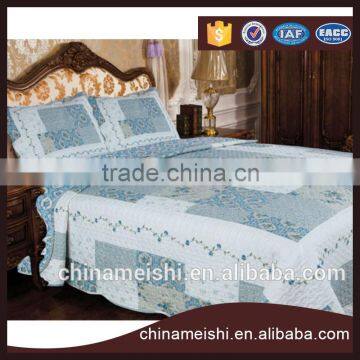 Luxury 3pcs 100% polyester printed counterpane bed spread