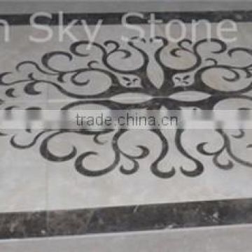 polished rectangle interior water jet marble designs