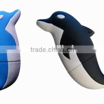 Fantastic price alibaba gadget Factory sale customized logo for dolphin shap pvc usb