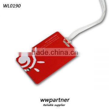 Custom luggage tag Hard PVC with Silicone Cord