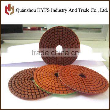 4"/100mm Wet Diamond Granite Polishing Pad manufacturer low price granite polishing pad