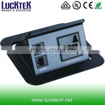 Multifunctional hidden desktop pop up RJ45 socket