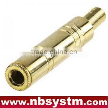 6.35mm mono jack metal with spring Gold