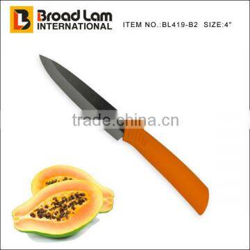 4 inch Paring Knife with Black color Ceramic Blade Satin Finish