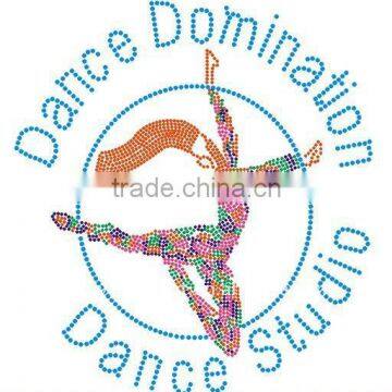 hot fix rhinestone motif dance design