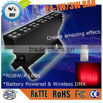 High quality 24pcs 1/3W RGBW led stage bar lights