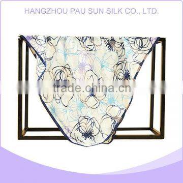 Promotional high quality cheap silk double sided shawl