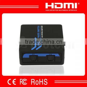 2 to 1 SPDIF Audio Switch With IR Remote Control Support signal retiming Digital Audio Switch