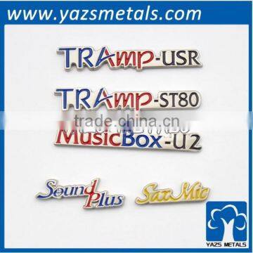 letters metal label logo