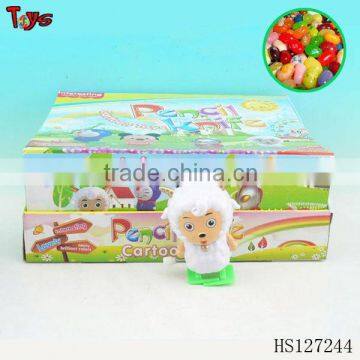 Animal pencil drill wind up candy toys