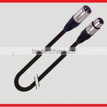 3P XLR Male to female black color microphone cable