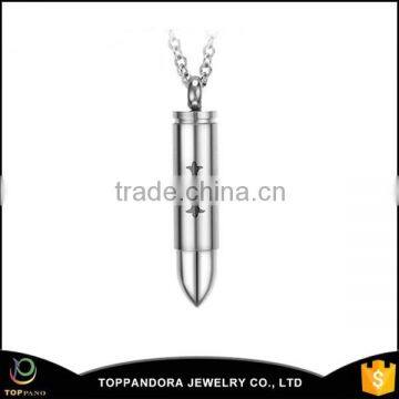 New Fashion Beautiful Stainless Steel Personalized bullet cross Pendant