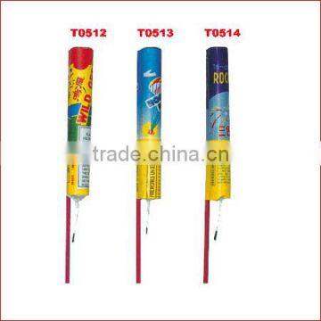 T0514 three color firing ring small rocket fireworks