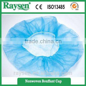 nonwoven material disposable surgical bouffant cap for medical use