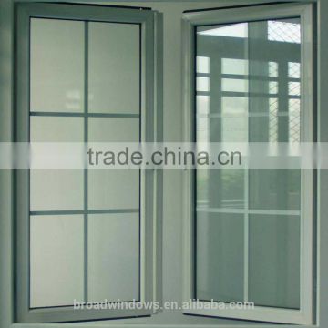 Aluminum etched frosted glass casement windows