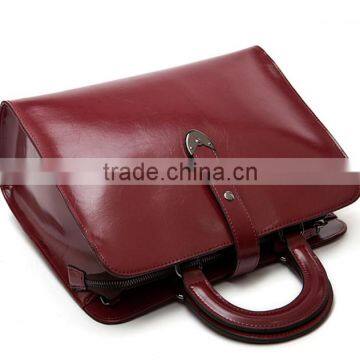 2015 Latest Fashion Casual Wine Red Leather Handbags Sale photo-2