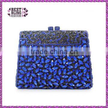 new arrival shape blue clutch bag evening royal blue trapezoidal ladies wedding bag party bag fashion (88142A-B)