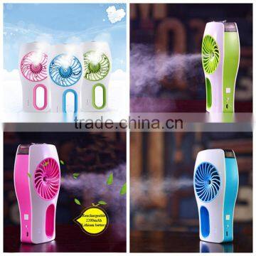 2016 hot arrival USB water spray fan cooler stand ultrasonic humidifier fan