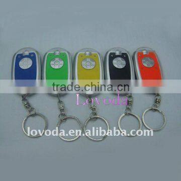 cheaper plastic keychain light with led bulb JLP-014