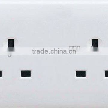 2 gang with double 13A BS power socket(UK STANDARD)