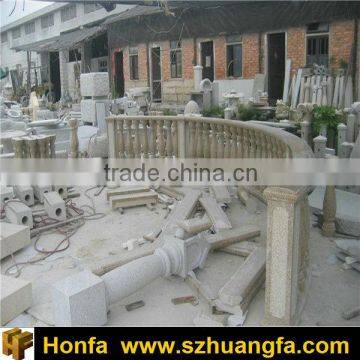 Yellow granite outdoor stair railings