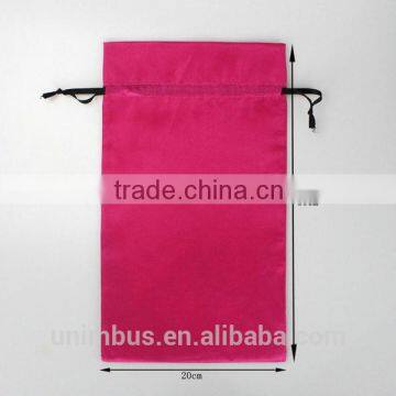 orange high quality drawstring satin bags wholesale