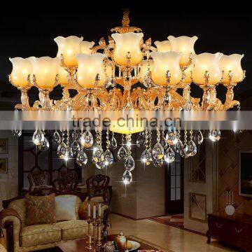 Newest 24 Light Style Luxury Chandelier Crystal LED Crystal Chandelier Light Diamond Ring Pendant LED Light