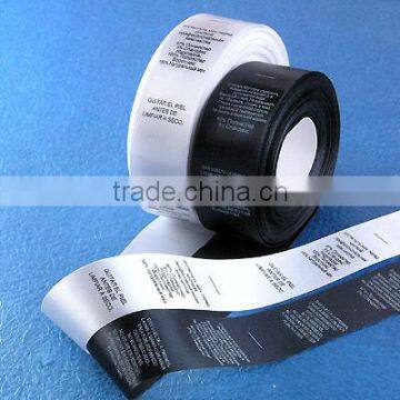 Chinese manufacture satin printed tape in bulk