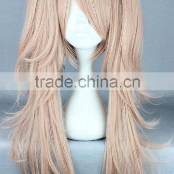 Cartoon Long Kinky Pink Wig Two Ponytials Wig N377