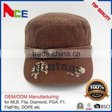 Customized 100% Cotton Fashion Blank Fashion Custom Military Baseball Cap