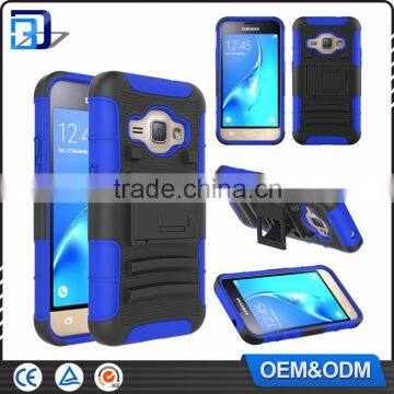 2016 New Outdoor Heavy Duty 3 in 1 Belt Clip Holster Case For Samsung Galaxy J120 J1 2016 PC Silicone Armor Kickstand Cover