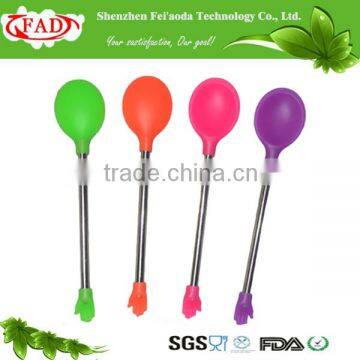 Cute mini silicone coffee spoon fashion color for 2013 promotion