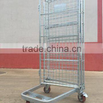 Three Sides Metal Wire Open Front Roll Containers With Heavy Duty