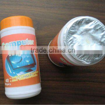 computer screen lens cleaner wet wipes, OEM offered, CE certification, China factory