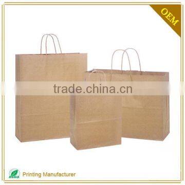 Low Cost Kraft Twisted Handle Paper Valve Bag In Guangdong Manufacturer