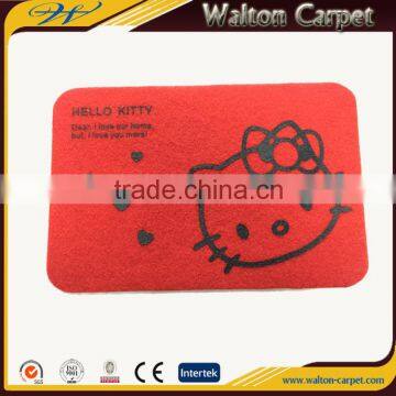 Screen print high quality TPE backing non slip dust control welcome mat